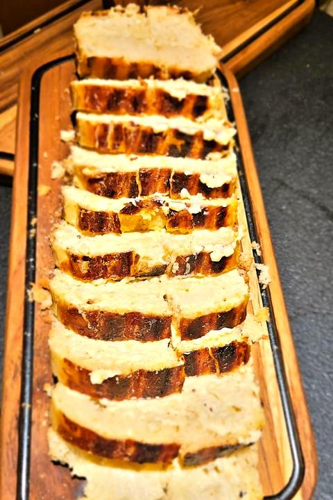 Pão de alho da fronteira, gratinado